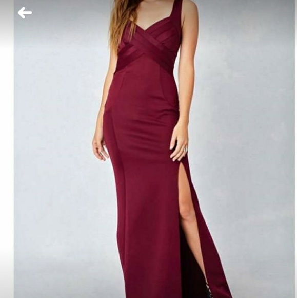 emerald sundae burgundy dress